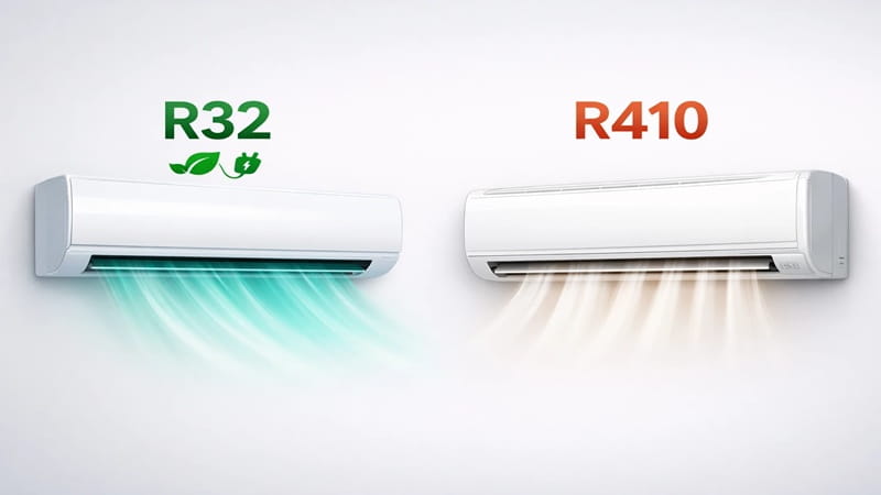 کولر گازی R32 بهتر است یا R410